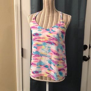 Multi Color Chiffon Tank Top